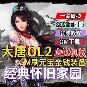 3D网游大唐2单机版 大唐2虚拟机一键端 GM刷元宝金钱装备-1