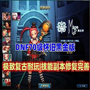 网游单机 DNF70单机版黑金 极致复古耐玩 技能副本修复99% 主打手动-1